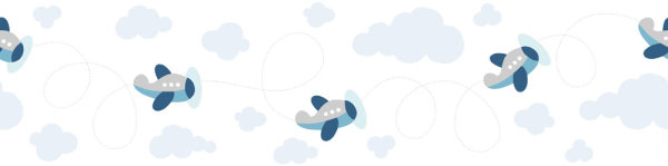 Selbstklebende Bordüre Lovely Kids Cute Planes