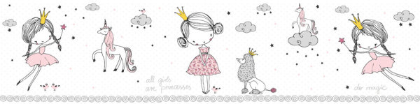 Selbstklebende Bordüre Lovely Kids Magic Princess