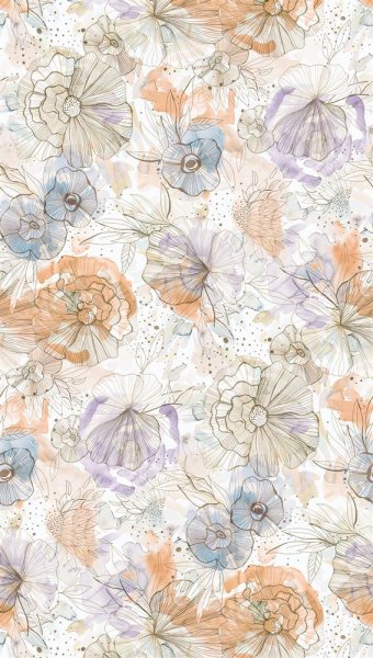 Tapete Wandbild 3-teilig Aquarell Dreams