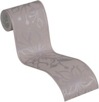 Selbstklebende Bordüre Blumen Floral braun