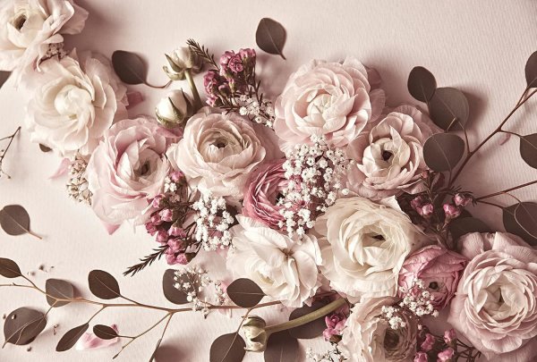 Fototapete Wallpaper Floral Rosen 4 m x 2,7 m 200gr.Vlies
