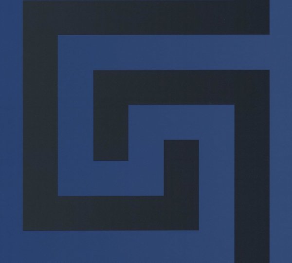 Versace wallpaper Tapete Mäander blau schwarz