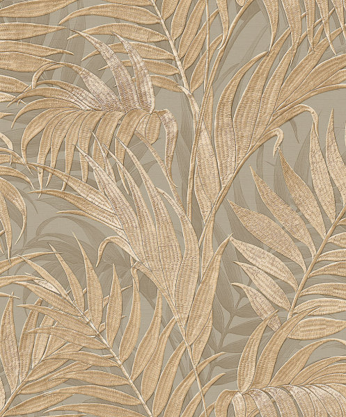 Tropical Palm Leaf Sage Green & Gold