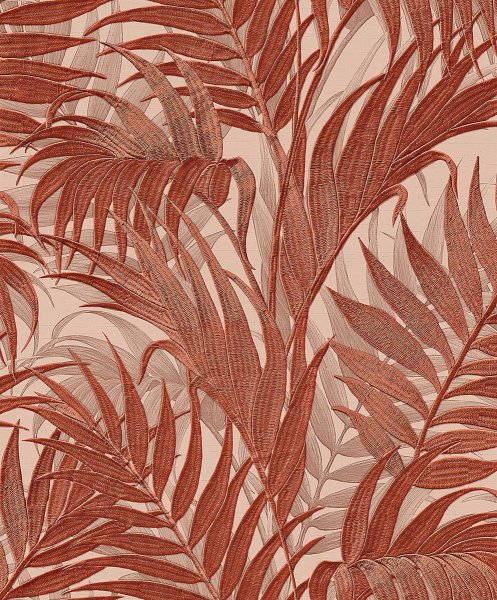 Tropical Palm Leaf Burnt Orange &