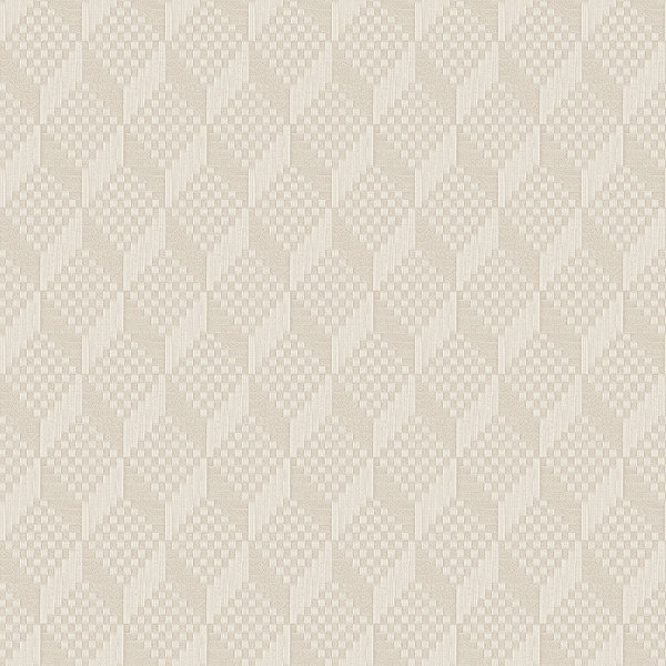 3D Stitched Cube geometric Cream