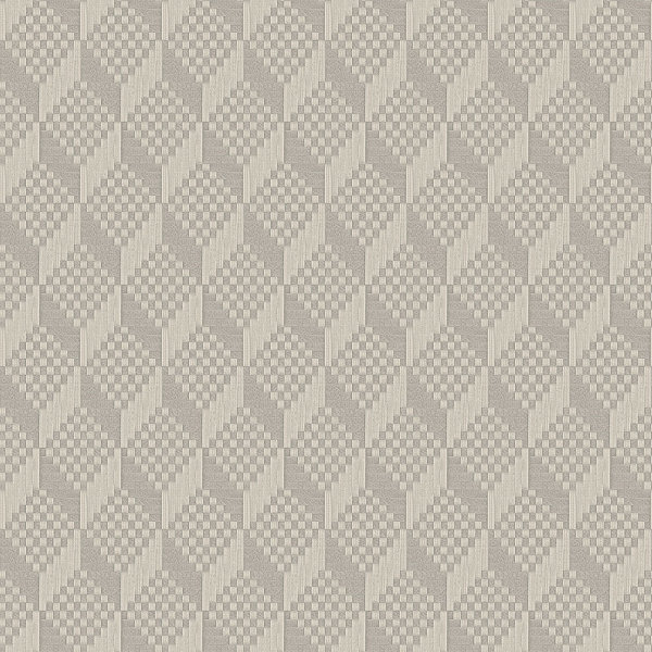 3D Stitched Cube geometric Grey