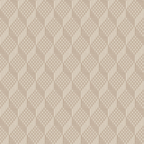 3D Stitched Cube geometric Beige