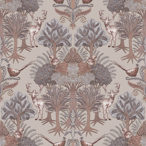 Nordic Deer Forest Taupe