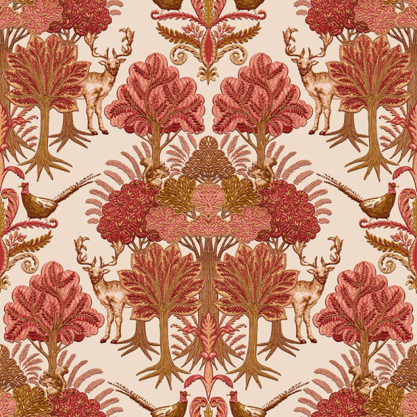 Nordic Deer Forest Red