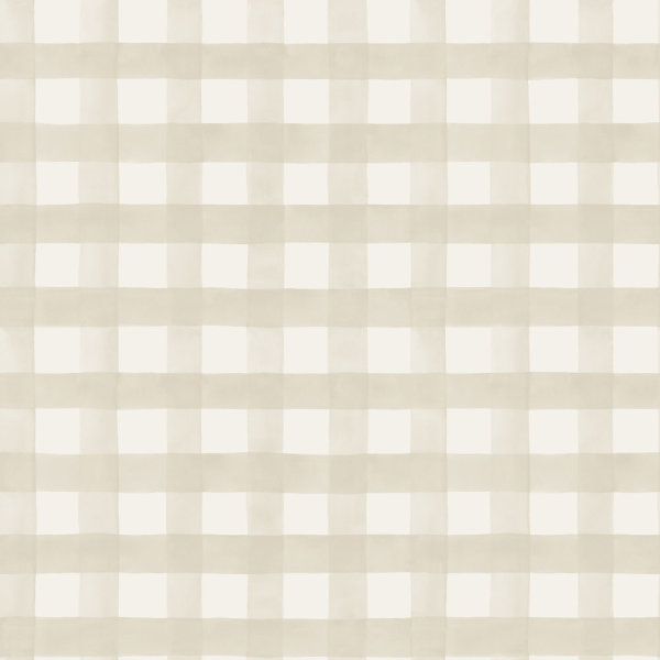 Watercolour Gingham Beige