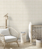Watercolour Gingham Beige