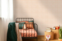 Watercolour Gingham Soft Coral