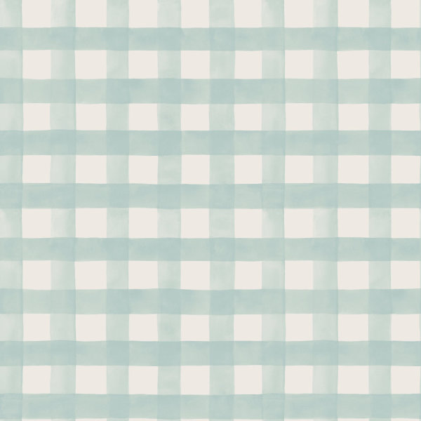 Watercolour Gingham Blue