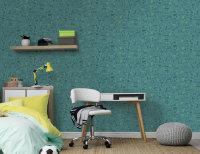 Doodle Teal/Neon Yellow