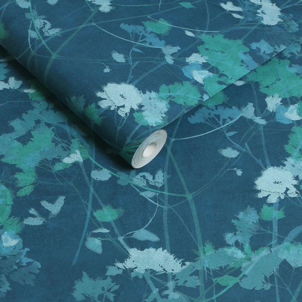 Utopia Flower Press Denim  Blue