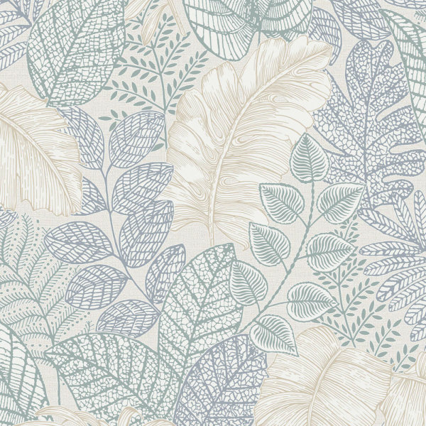 Solace Scattered Leaves Duck Egg