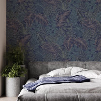 Solace Scattered Leaves Blue/Copper