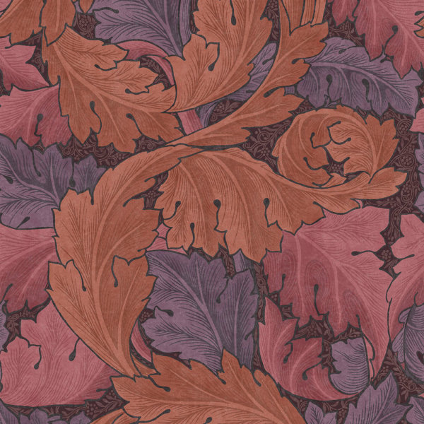 William Morris Acanthus Plum Purple