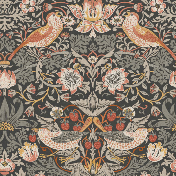 William Morris Strawberry Thief Charcoal Grey