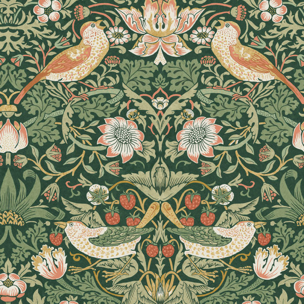 William Morris Strawberry Thief Rich Green
