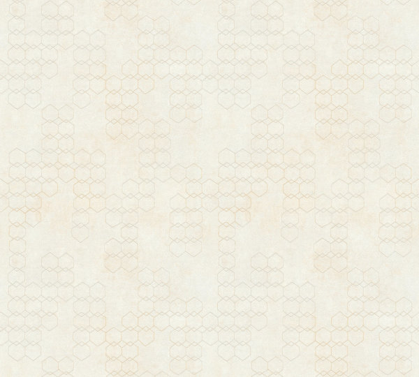XL Vlies - Tapete geometrisch creme metallic