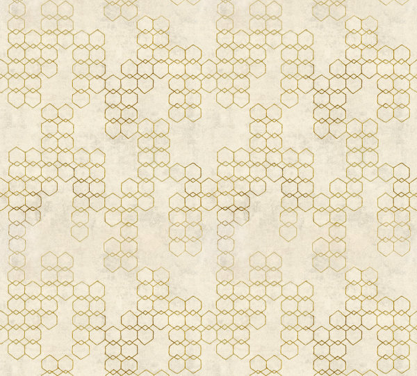 XL Vlies - Tapete geometrisch beige gold metallic