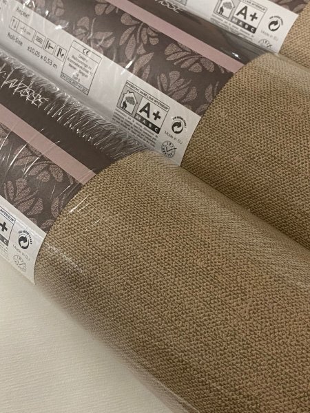 4 Rollen Vliestapete BN Wallcoverings braun Textil Struktur