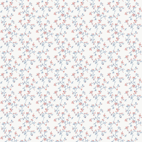 Mininatures Tapeten Landhausstil Blumen Floral