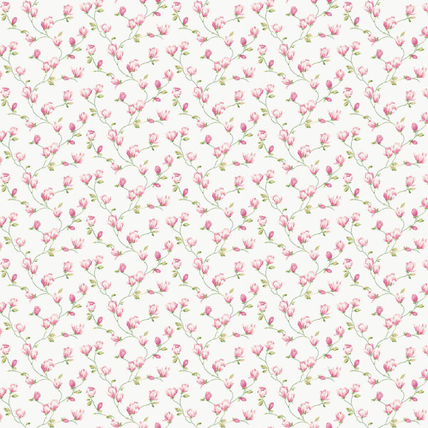 Mininatures Tapeten Landhausstil Blumen Floral