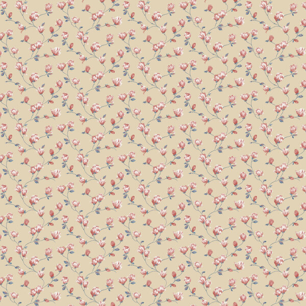 Mininatures Tapeten Landhausstil Blumen Floral
