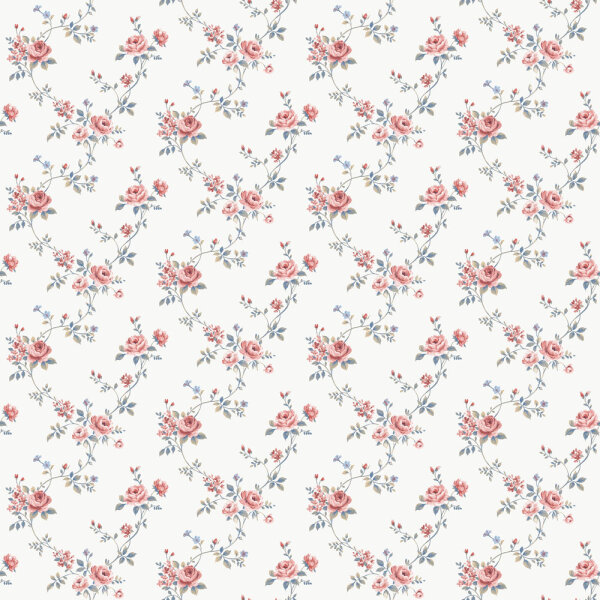 Mininatures Tapeten Landhausstil Rosen