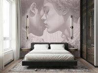 Fototapete Walls by Patel 4 m x 2,7 m Paar Lila Taupe  Raum 5