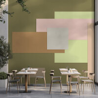 Fototapete Walls by Patel 4 m x 2,7 m Geometrisch Grün Beige  Raum 3