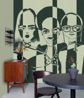 Fototapete Walls by Patel 4 m x 2,7 m Kunst Grün...