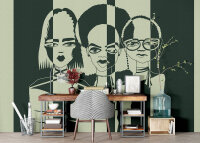 Fototapete Walls by Patel 4 m x 2,7 m Kunst Grün   Raum 3