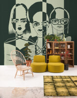Fototapete Walls by Patel 4 m x 2,7 m Kunst Grün   Raum 4