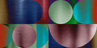 Fototapete Walls by Patel 5 m x 2,5 m Bunt Blau Rosa...
