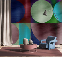 Fototapete Walls by Patel 5 m x 2,5 m Bunt Blau Rosa Grün Raum 3