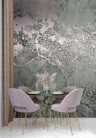 Fototapete Walls by Patel 4 m x 2,7 m Metallic Silber Mintgrün  Raum 3