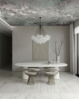 Fototapete Walls by Patel 4 m x 2,7 m Metallic Silber Mintgrün  Raum 4