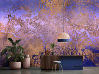 Fototapete Walls by Patel 4 m x 2,7 m Metallic Lila Bronze  Raum 4