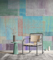 Fototapete Walls by Patel 4 m x 2,7 m Bunt Türkis Grau Grün Raum 3