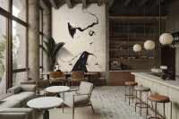 Fototapete Walls by Patel 2 m x 2,7 m Frau Beige Schwarz  Raum 4