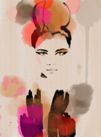 Fototapete Walls by Patel 2 m x 2,7 m Frau Beige Pink...