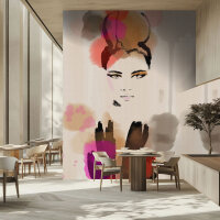 Fototapete Walls by Patel 2 m x 2,7 m Frau Beige Pink  Raum 4