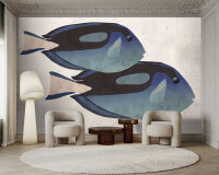 Fototapete Walls by Patel 4 m x 2,7 m Fische Blau Beige  Raum 3