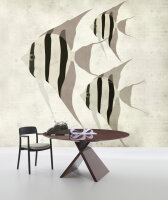 Fototapete Walls by Patel 4 m x 2,7 m Fische Beige   Raum 3