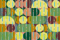 Fototapete Walls by Patel 4 m x 2,7 m Kreise Gelb...