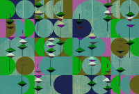 Fototapete Walls by Patel 4 m x 2,7 m Kreise Blau...