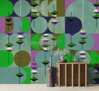 Fototapete Walls by Patel 4 m x 2,7 m Kreise Blau...